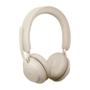 JABRA a Evolve2 65 MS Stereo - Headset - on-ear - Bluetooth - wireless - USB-A - noise isolating - beige - Certified for Microsoft Teams (26599-999-998)