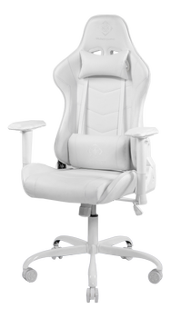 DELTACO WHITE LINE WCH80 Gaming chair, PU-leather,  iron frame, White (GAM-096-W)