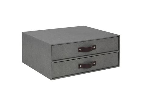 Bigso Box Skuffekabinett BIGSO Birger A4 2 sk. grå (9431C6449LEA648)