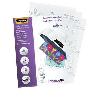FELLOWES IL LAMINATING POUCH 80MIC A4 25PK (5396205)