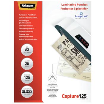 FELLOWES LAMINATING POUCH A3 125MIC 25PK (5396501)