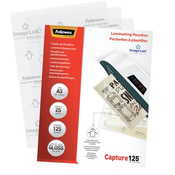 FELLOWES ^FEL LAMINATING POUCH A3 125MIC 25PK (5396501)