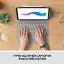 LOGITECH Combo Touch - Tastatur und Foliohülle - mit Trackpad - hintergrundbeleuchtet - Apple Smart connector - QWERTY - US International - Sand - für Apple 11-inch iPad Pro (1. Generation,   2. Generation,   3. G (920-010256)