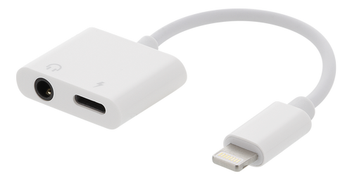 EPZI Lightning to 3,5 mm adapter, supports charging and music, white (IPLH-594)