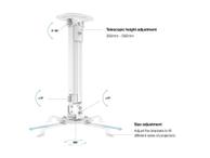 Multibrackets M Universal Projector Ceilingmount I monteringssett - for projektor - hvit (7350022730311)