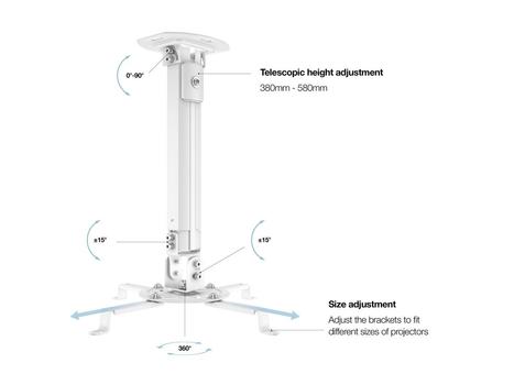 MULTIBRACKETS Universal Projector Ceiling Mount I (7350022730311)