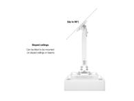 Multibrackets M Universal Projector Ceilingmount I monteringssett - for projektor - hvit (7350022730311)