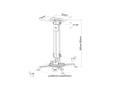 MULTIBRACKETS Universal Projector Ceiling Mount I (7350022730311)