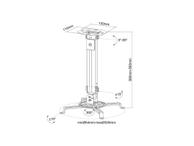 Multibrackets M Universal Projector Ceilingmount I monteringssett - for projektor - hvit (7350022730311)