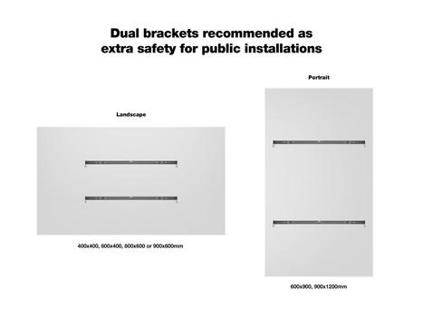 MULTIBRACKETS M Universal Public Wallmount Black Large incl 2x Lock (7350022734173)