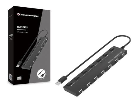 CONCEPTRONIC Hubbies 7-Port Usb 2.0 Hub (HUBBIES08B)