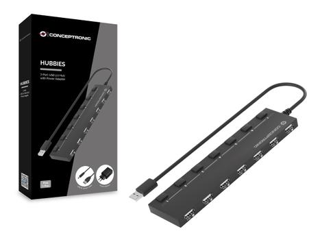 CONCEPTRONIC Hubbies 7-Port Usb 2.0 Hub (HUBBIES08BP)