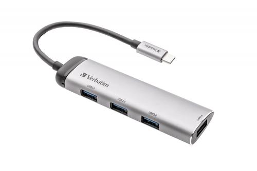 VERBATIM USB-C Multiport Hub Four port (49147)