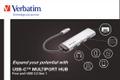 VERBATIM USB-C Multiport Hub Four Port USB 3.2 Gen 1 (49147)
