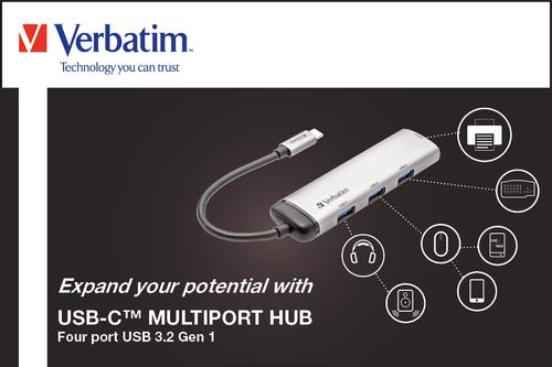 VERBATIM USB-C Multiport Hub Four port (49147)