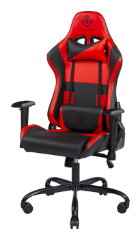 DELTACO DC210R gaming chair, PU-leather,  iron frame, black/Red (GAM-096-R)