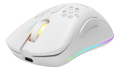 DELTACO WM80 Wireless lightweight RGB gaming mouse, white