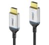 FiberX HDMI 2.1 Fiber HDMI kabel, 8K@60Hz, AOC, 48Gbps, 15m, sort, HDMI: Han - HDMI: Han