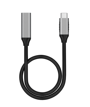 Elivi USB C til C Skjøt 0,7 meter M/F, Svart/ Space Grey, 10gbps/ 100W (ELV-USBC2CEX-007)