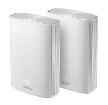 ASUS ZenWiFi AX Hybrid XP4 Mesh AX1800 Dual Band WiFi 6 with AV1300 HomePlug AV2 MIMO White 2-pack (90IG05T0-BM9110)