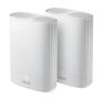 ASUS ZenWiFi AX Hybrid XP4 Mesh AX1800 Dual Band WiFi 6 with AV1300 HomePlug AV2 MIMO White 2-pack