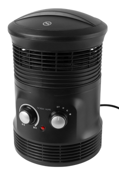Nordic Home Culture Fan Heater, 360 degree heating, 2 heating setting, black (HTR-522)