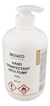 DELTACO Office Hand disinfectant liquid 500ml with pump (CK1038)
