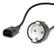 VALUE Power Cable CEE7/4 to C14. Black 0.3m Factory Sealed