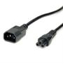 VALUE Power Cable C14 to C5. Black. 1.8m