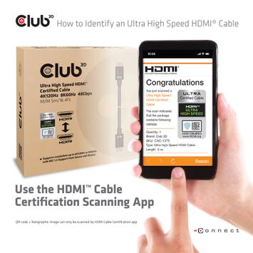 Club 3D HDMI-kabel - 5 m (CAC-1375)