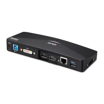 Club 3D SenseVision USB 3.0 4K Docking Station - dokkingstasjon - USB - DVI, HDMI, DP - 1GbE (CSV-3103D)