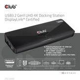Club 3D SenseVision USB 3.0 4K Docking Station - dokkingstasjon - USB - DVI, HDMI, DP - 1GbE (CSV-3103D)