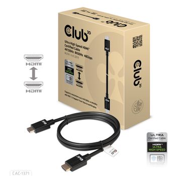 CLUB 3D HDMI-kabel 1m Sort (CAC-1371)