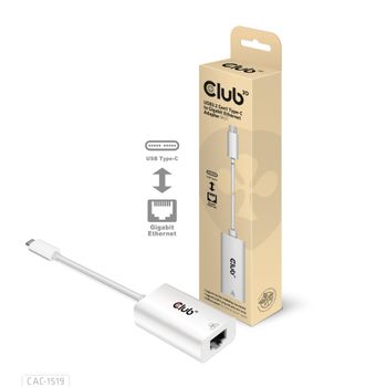CLUB 3D USB TYPE C 3.1 Gen1 Male To 1GB Ethernet Female Active Adapter (CAC-1519)