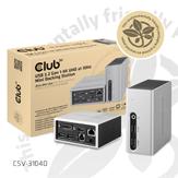 Club 3D SenseVision USB 3.0 4K Mini Docking Station - dokkingstasjon - USB - DVI, HDMI - 1GbE (CSV-3104D)
