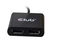 Club 3D SenseVision MST Hub USB Type C to DisplayPort 1.2 Dual Monitor - ekstern videoadapter (CSV-1545)