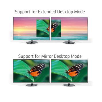 Club 3D SenseVision MST Hub USB Type C to DisplayPort 1.2 Dual Monitor - ekstern videoadapter (CSV-1545)