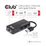 CLUB 3D USB 3.0 3-Port Hub with GB Ethernet (CSV-1430)