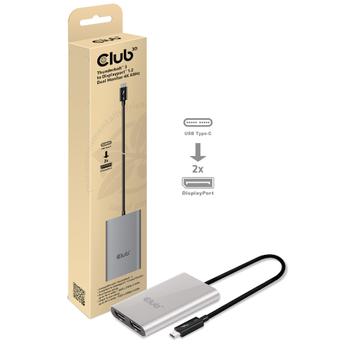 CLUB 3D Adapter Thunderbolt 3 > 2x DP 1.2 4K@60Hz aktiv St/Bu retail (CSV-1577)