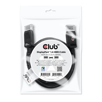 CLUB 3D Cable C3D display port 1.4 HBR3 2m black (CAC-2068)