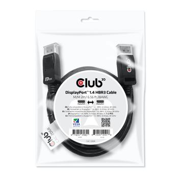 Club 3D DisplayPort 1.4-kabel - 2m (CAC-2068)
