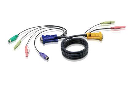ATEN KVM Kabel PS/2 1,8m 2L-5302P HDB VGA, PS/2, Lyd (2L-5302P)