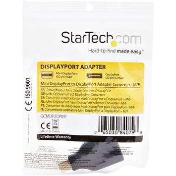StarTech Mini DisplayPort to DisplayPort Adapter Converter - Mini DP (m) to DP (f) Converter Adapter (GCMDP2DPMF) - DisplayPort-adapter (GCMDP2DPMF)