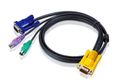 ATEN KVM kabel type PS/2, 6,0m, 2L-5206P Han, Han, Han - KVM port. 2L-5206P