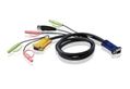 ATEN 6FT KVM CABLE W/ MIC/AUDIO SUPPORT - CS1732/34/54/58          