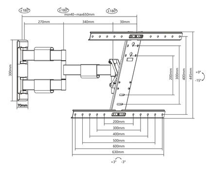 MULTIBRACKETS M Universal Flexarm Tilt & Turn IIII Bla (7350022736184)