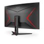 AOC Gaming CQ32G2SE/ BK - LED monitor - gaming - curved - 32" (31.5" viewable) - 2560 x 1440 QHD @ 165 Hz - VA - 300 cd/m² - 3000:1 - 1 ms - 2xHDMI, DisplayPort - speakers - black, red (CQ32G2SE/BK)