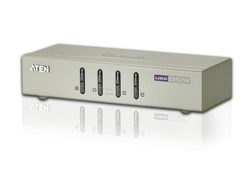 ATEN KVM-kytkin,  1 >4, VGA/ USB/ ääni,  hopea (CS74U-AT)