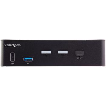 STARTECH 2 Port HDMI KVM Switch - Single Monitor 4K 60Hz Ultra HD HDR - Desktop HDMI 2.0 KVM Switch (SV231HU34K6)