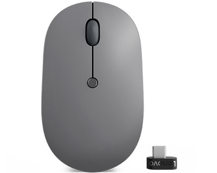 LENOVO Go Ambidextrous RF Wireless Optical 5 Buttons 2400 DPI Mouse and USB C Nano Receiver (4Y51C21216)